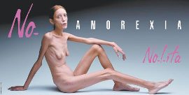 El mundo de la moda a favor de impactante publicidad contra la anorexia.