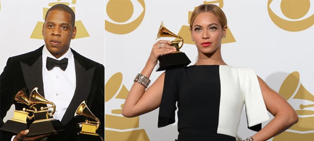 Beyonc y Jay Z actuarn en la entrega de los Grammy