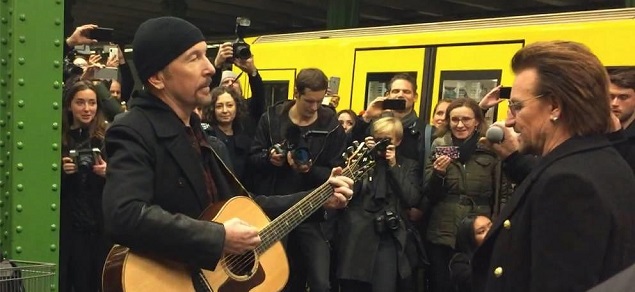 Despus de New York, U2 enloquece a una mutitud en el metro de Berln