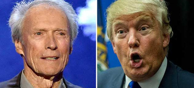 Donald Trump perdera contra Clint Eastwood y George Clooney