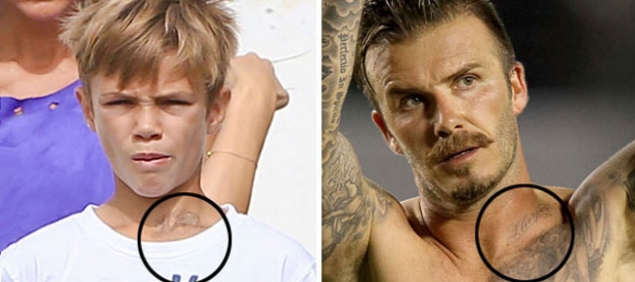 El tatuaje del hijo de David Beckham