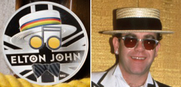 Elton John se convierte en una moneda de 1.000 libras