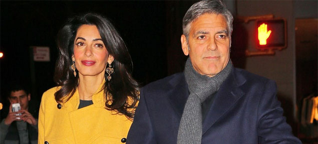George Clooney y Amal celebran en Nueva York