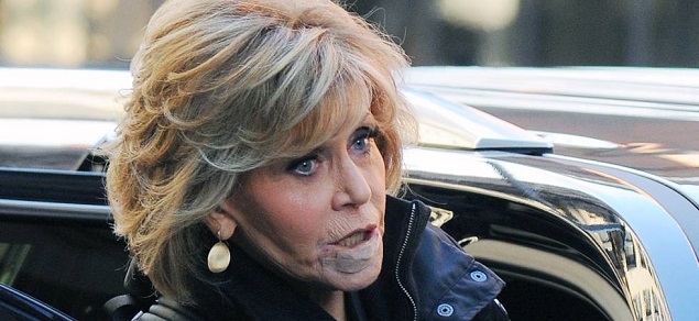 Jane Fonda con un vendaje en el mentn: Me acaban de quitar un cncer de piel