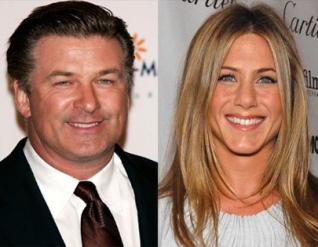 Alec Baldwin y su beso con Jennifer Aniston.