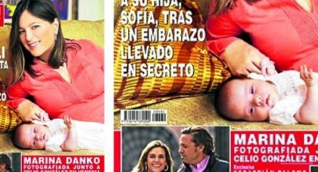 Julio Iglesias y su nueva nieta, a quien todava no conoce.