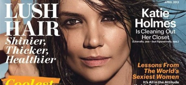 Katie Holmes pos para Allure