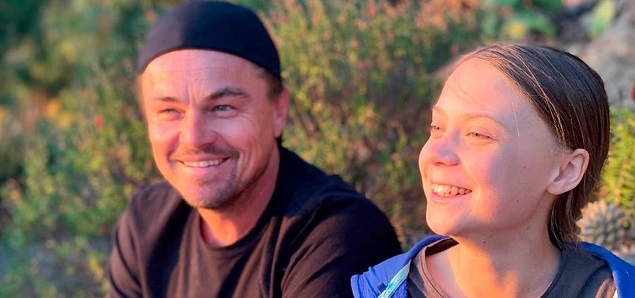 Leo DiCaprio con Greta Thunberg: Espero que su mensaje despierte a los grandes de la tierra