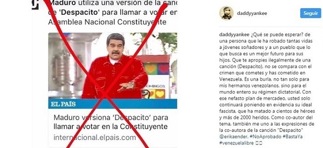 Luis Fonsi contra Maduro: la versin chavista de Despacito no gusta a su autor