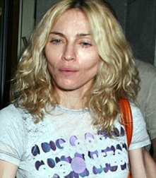 Madonna y una imagen poco favorecedora.