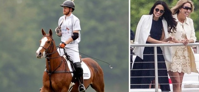 Meghan Markle y el prncipe Harry, partidos de polo y primeros besos en pblico