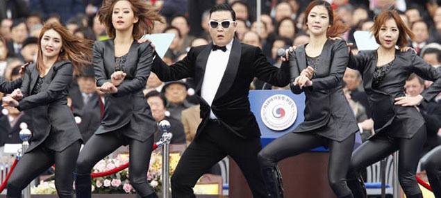 Psy recibi a la presidente coreana