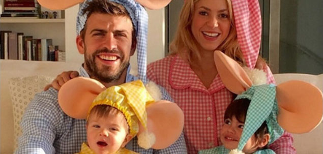 Shakira y familia como Topo Gigio para Halloween