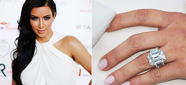 Subastan el anillo de compromiso de Kim Kardashian